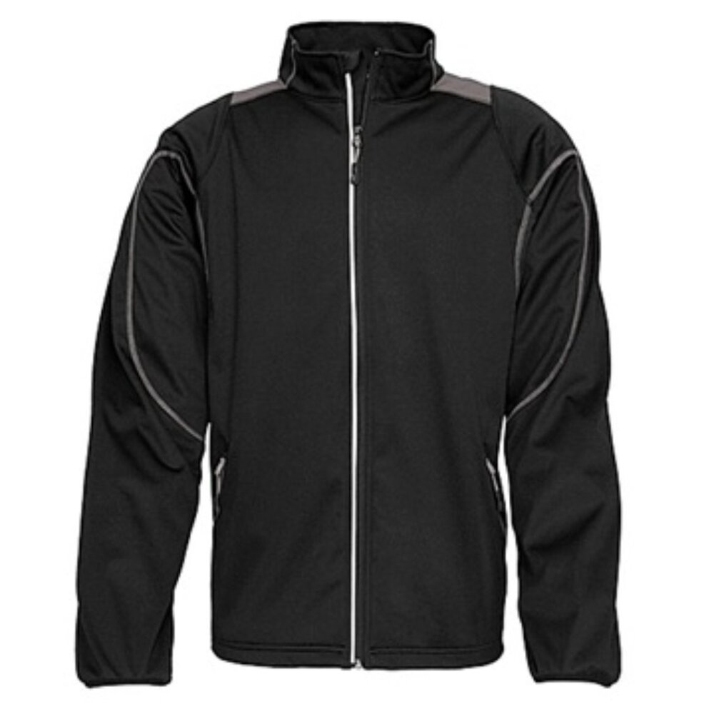 Whiteridge's BASELINE 809 SOFT SHELL MENS JACKET - BLACK / GRAY